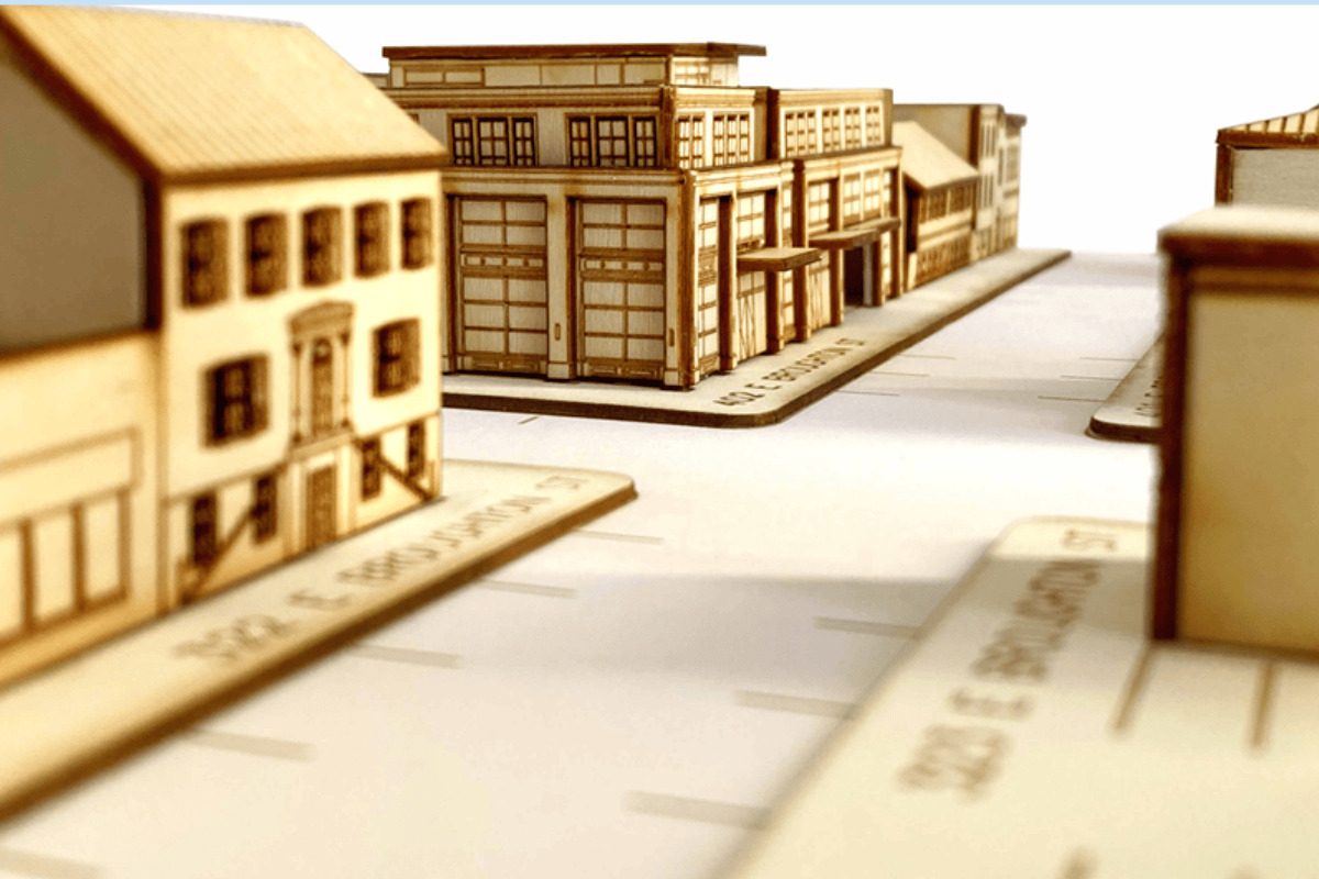 Broughton at Habersham (looking east) Rendering by Rose Architects (click image to see plans and more renderings)